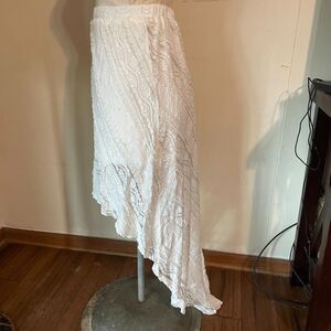 ESLEY HI-LO White LACE SKIRT Fairy Whimsigoth S